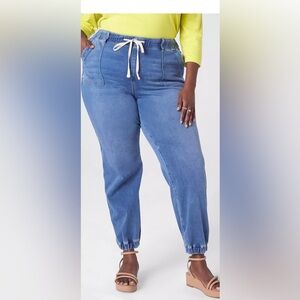 Lane Bryant Light Blue Denim Joggers - Like New